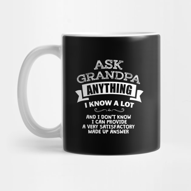 'Ask Grandpa Anything' Witty Father Gift by ourwackyhome